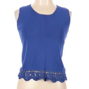 JAC Royal Blue Sleeveless Fine Gauge Knit Tank Top L